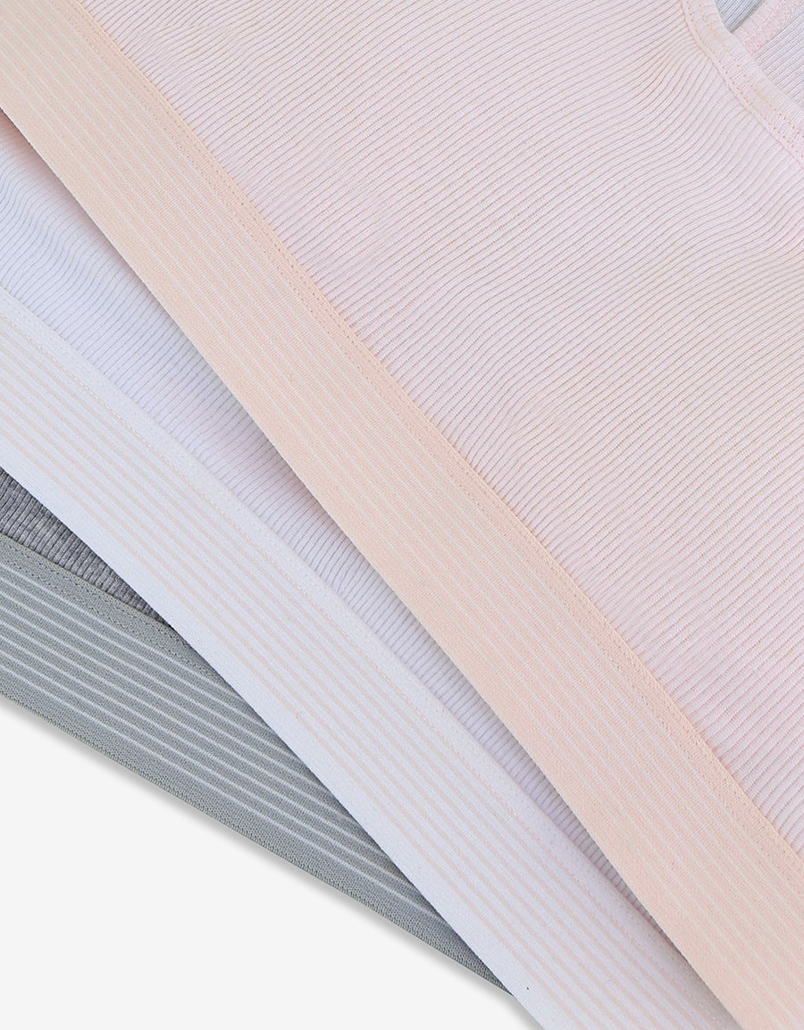 Cotton Padded Racerback Croptops (Pack Of 3)