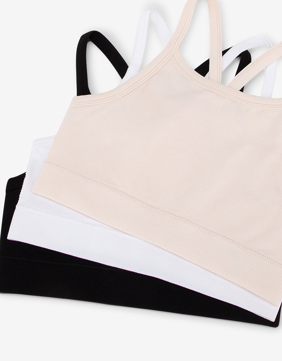 Seamless Padded Sports Bras (Pack Of 3)