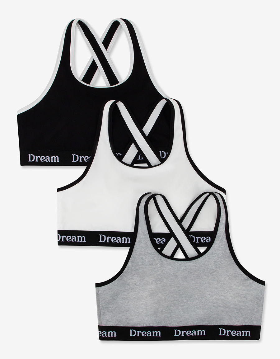 Non-Padded Sports Croptops (Pack Of 3)