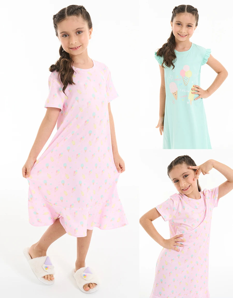 Ice Cream Print Sleep Dress