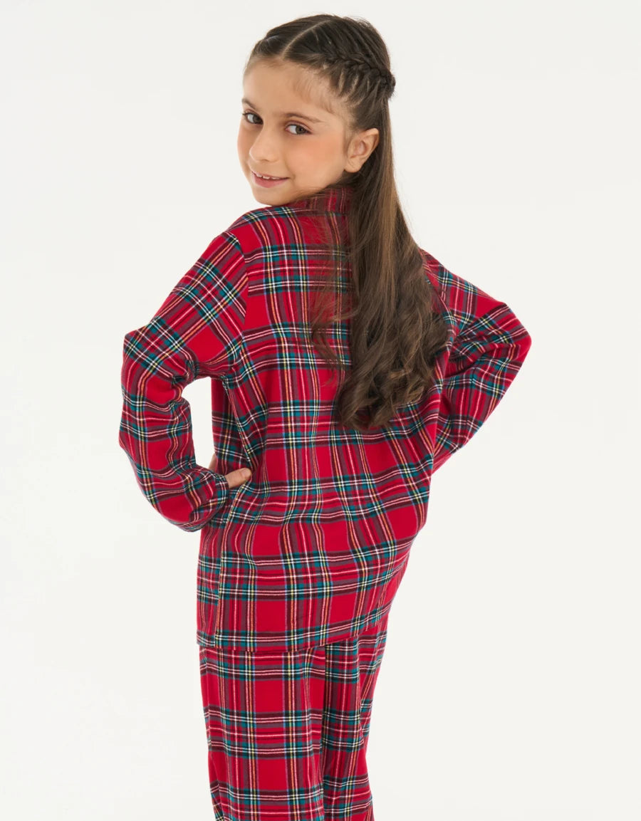 Checked Print Cotton Pajama Set