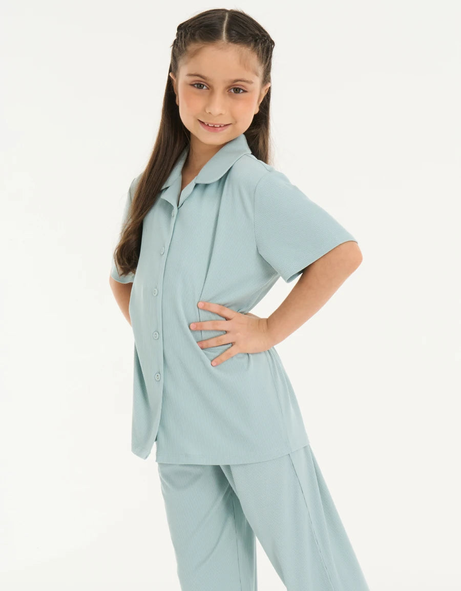Ribbed Pajama Set