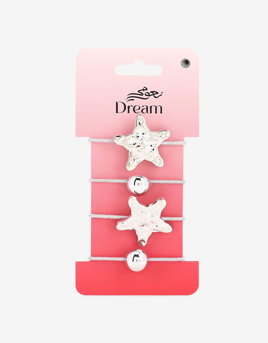 Silver Hair Ties