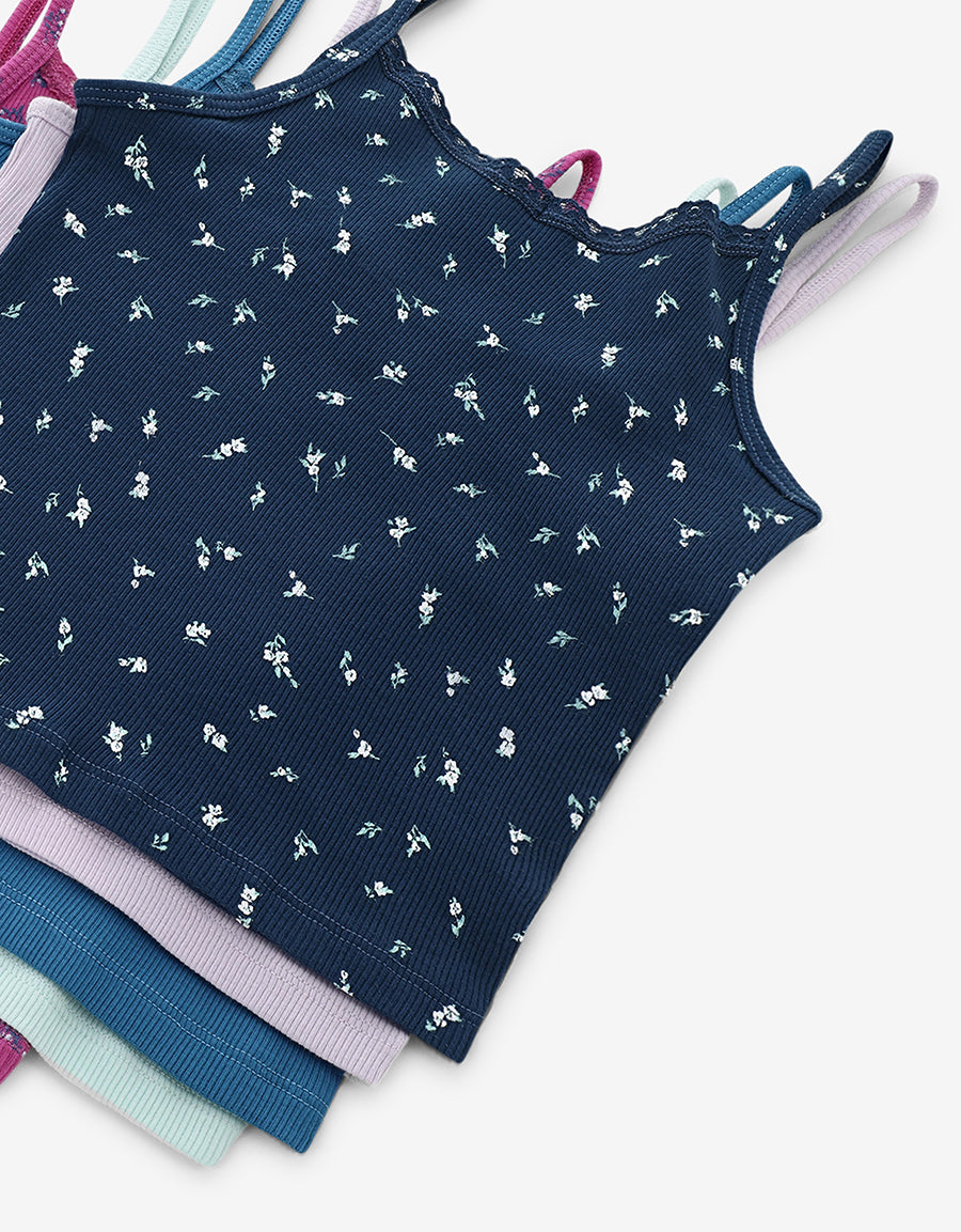 Cotton Printed Vests (Pack Of 5)